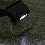 Лупа налобная 1,7-4,5х бинокулярная, с подсветкой, фото 4