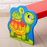 Скамейка детская «Черепаха», цвет красный и синий, фото 2