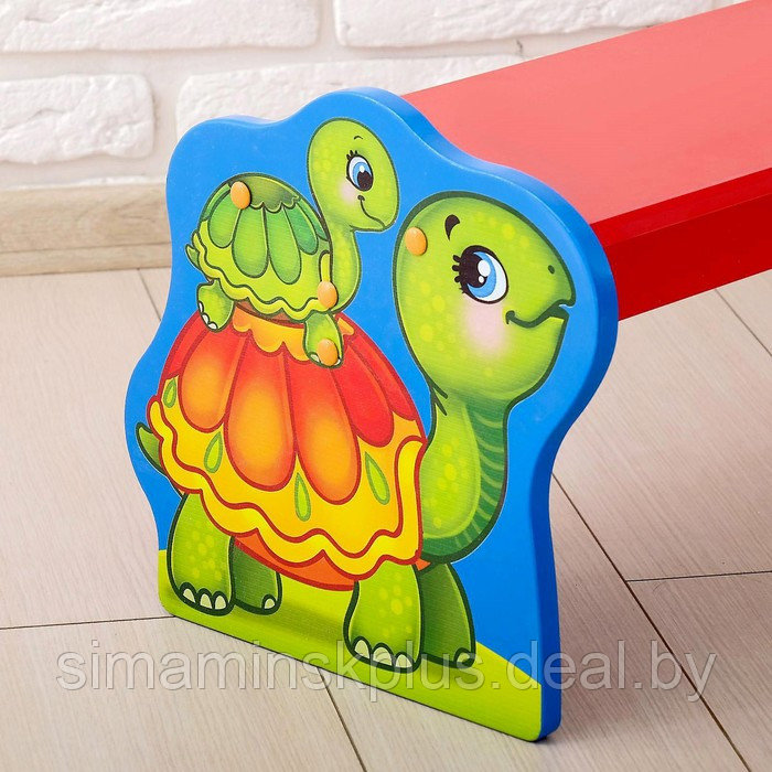 Скамейка детская «Черепаха», цвет красный и синий - фото 2 - id-p177037979