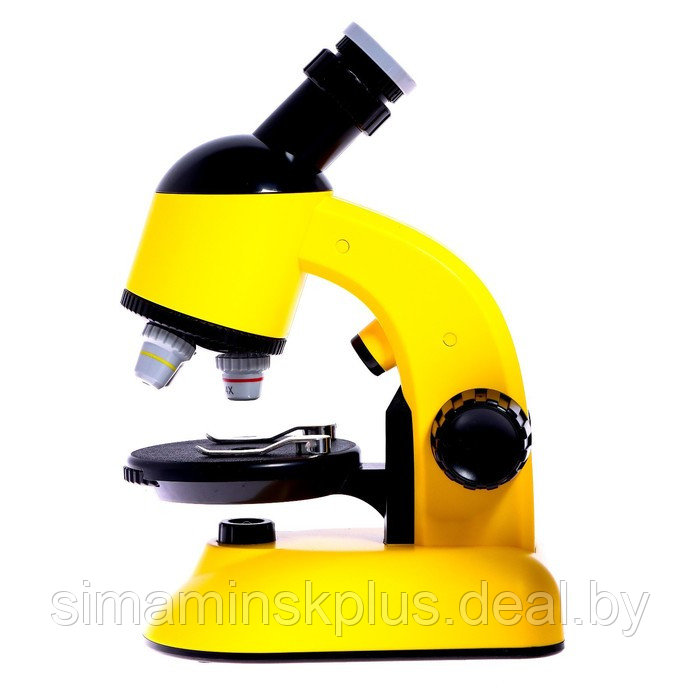 Микроскоп детский «Юный ученый» кратность х100, х400, х1200, подсветка, цвет жёлтый - фото 3 - id-p199623364