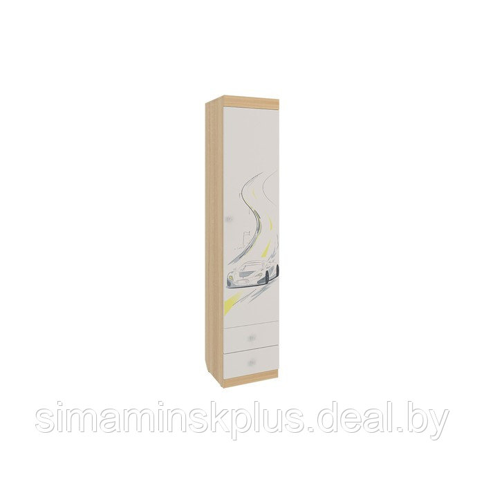 Шкаф комбинированный Форсаж, 400×410×1890, дуб сонома/белый - фото 1 - id-p216928535