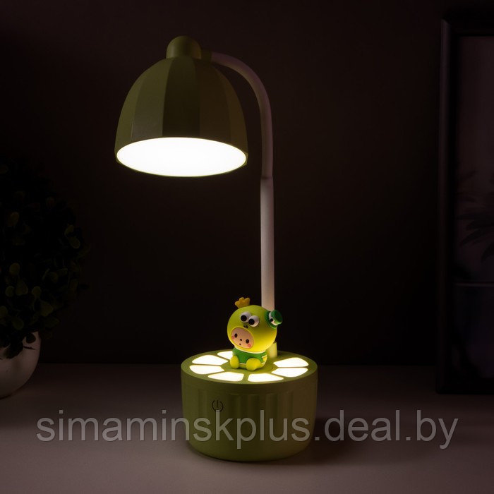 Лампа настольная "Мини лягушенок" LED 3 режима 6,4Вт USB салатовый 10х10х37,5 см - фото 10 - id-p178165002