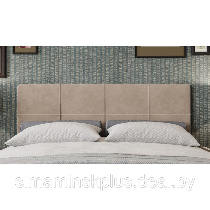 Кровать «Пантеон» без ПМ, 120×190 см, встроенное основание, велюр, цвет велутто 16 - фото 4 - id-p216928705
