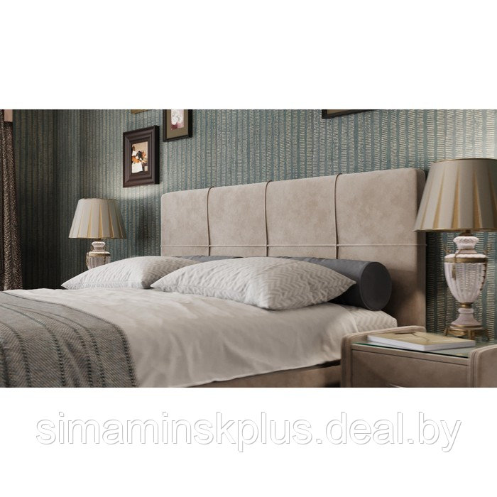 Кровать «Пантеон» без ПМ, 120×190 см, встроенное основание, велюр, цвет велутто 16 - фото 5 - id-p216928705