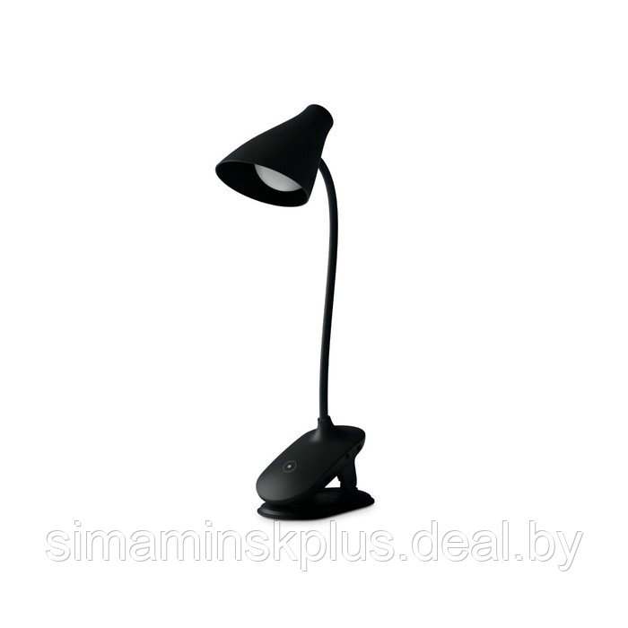 Светодиодная настольная лампа с прищепкой, гибкой ножкой и аккумуляторной батареей DE707, 4Вт, 128х70х390 мм, - фото 2 - id-p216929604
