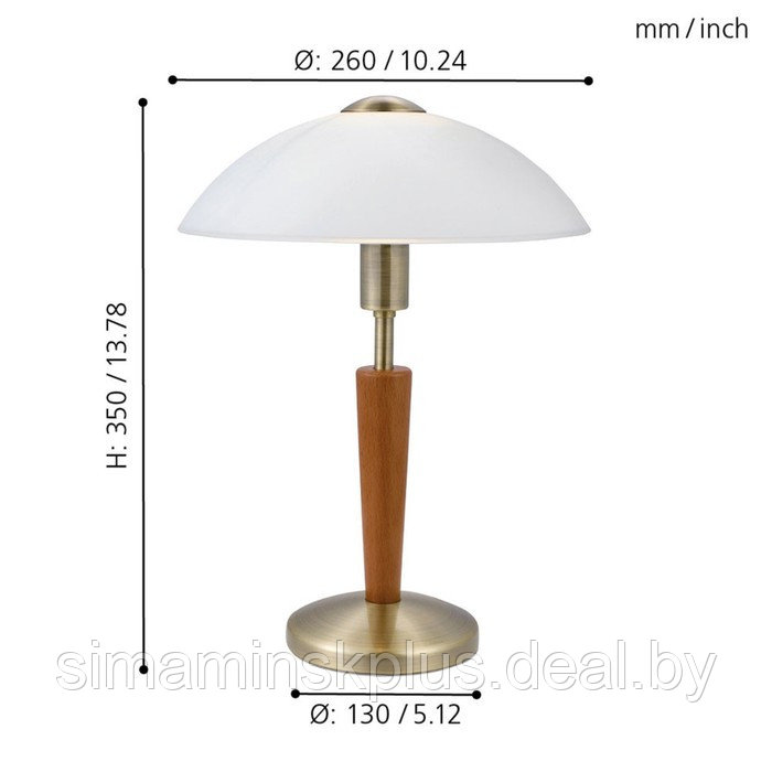Настольная лампа SOLO 1x60Вт E14, бронза 26x26x35 см - фото 3 - id-p206458039