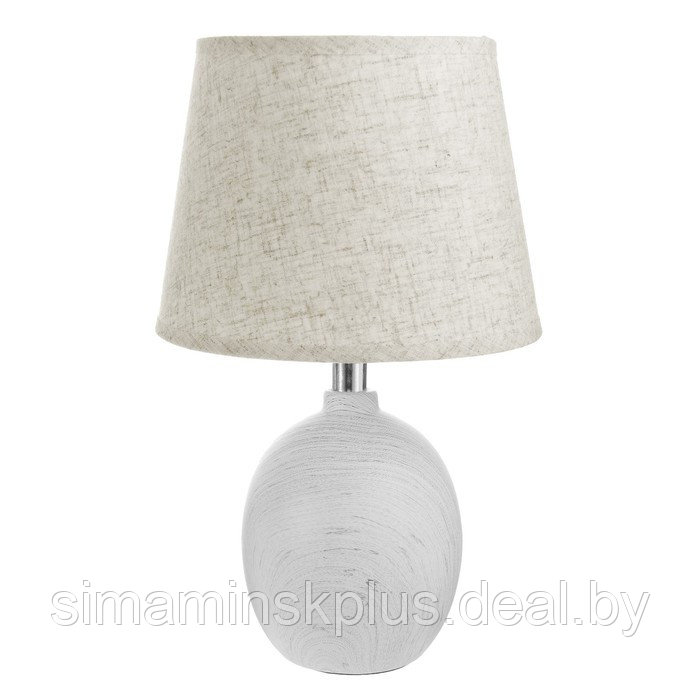 Лампа настольная 21196/1 E14 40Вт белый-серый 20х20х35 см - фото 7 - id-p203575987