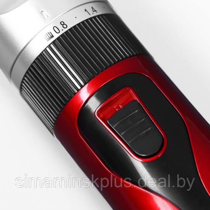 Машинка для стрижки с керамическим лезвием, регулировка ножа, USB-зарядка красная - фото 7 - id-p216927023
