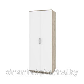 Шкаф 2-х створчатый платяной Ева Е21 800х520х2100 Серый дуб/белый