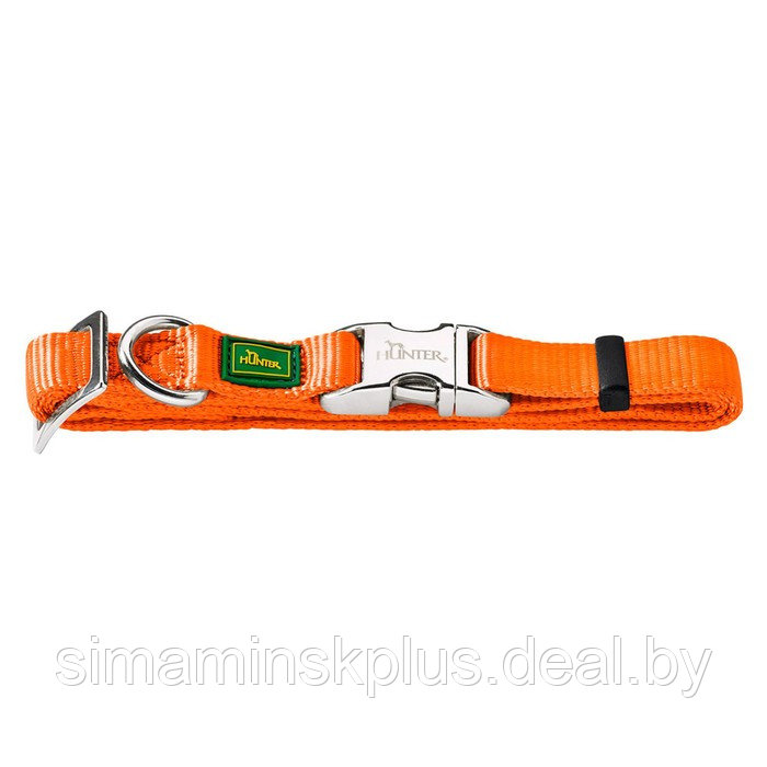 Ошейник нейлоновый для собак Hunter ALU-Strong S, 30-45 см, с металлической застежкой, оранжевый - фото 1 - id-p216927242