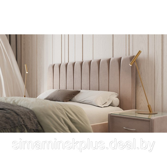 Кровать «Алькасар» без ПМ, 120×190 см, встроенное основание, велюр, цвет велутто 11 - фото 6 - id-p216928712