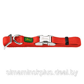 Ошейник нейлоновый для собак  Hunter ALU-Strong L, 45-65 см, с металлической застежкой, красный   15