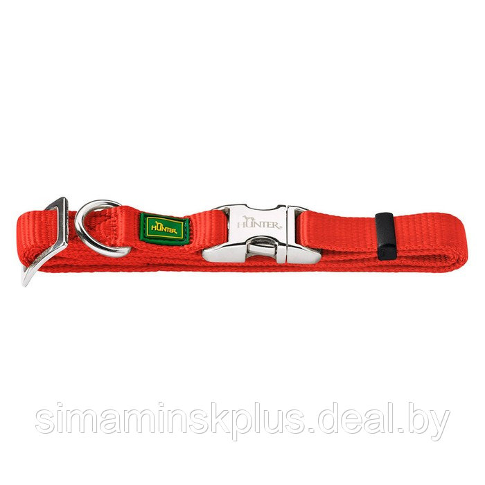 Ошейник нейлоновый для собак Hunter ALU-Strong L, 45-65 см, с металлической застежкой, красный 15 - фото 1 - id-p216927250