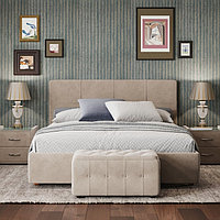 Кровать «Пантеон» без ПМ, 130×200 см, встроенное основание, велюр, цвет велутто 16