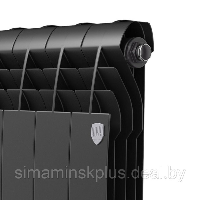 Радиатор биметаллический Royal Thermo BiLiner new/Noir Sable, 500 x 80 мм, 8 секций, черный - фото 4 - id-p178165582