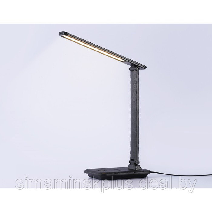 Светодиодная настольная лампа с диммером DE503, 9Вт, 170х130х320 мм, цвет чёрный - фото 4 - id-p216929632