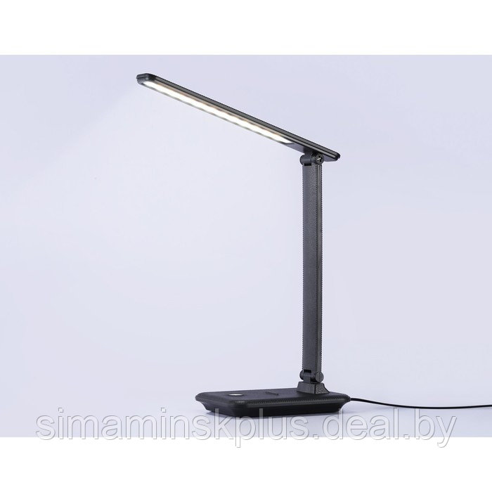 Светодиодная настольная лампа с диммером DE503, 9Вт, 170х130х320 мм, цвет чёрный - фото 5 - id-p216929632