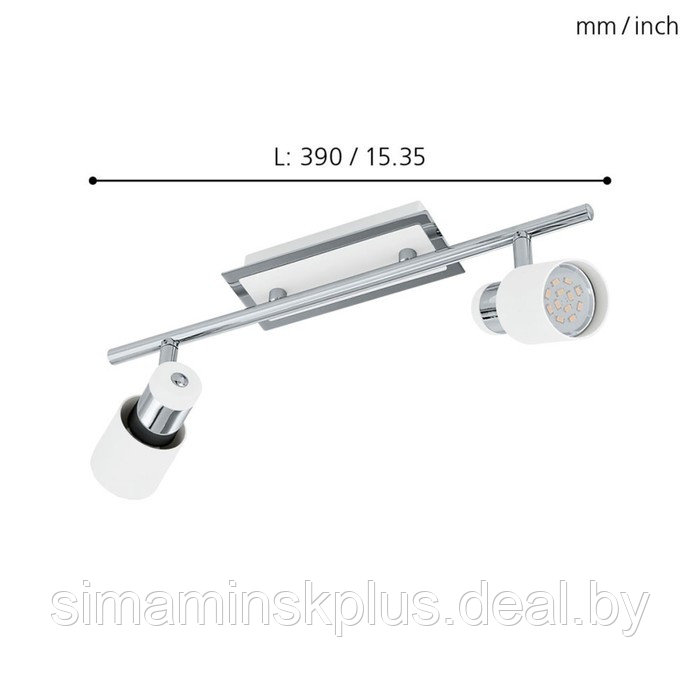 Светильник DAVIDA 2x5Вт LED хром 39x10см - фото 4 - id-p211526793