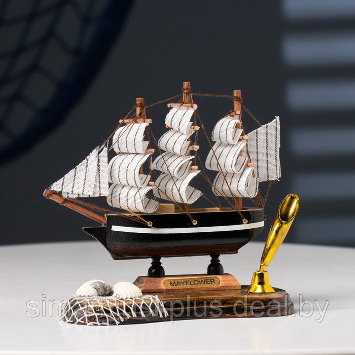 Декор настольный «Корабль мечты» с подставкой для ручки, микс, 6,5 х 13,5 х 14,5 см - фото 9 - id-p200350482