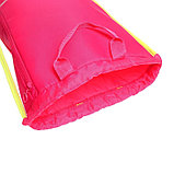 Мешок для обуви с карманом 430 х 360 х 90 мм, с расширением, ручка-петля, светоотражающая полоса, Оникс, фото 4