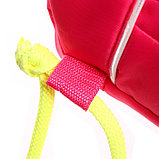 Мешок для обуви с карманом 430 х 360 х 90 мм, с расширением, ручка-петля, светоотражающая полоса, Оникс, фото 5