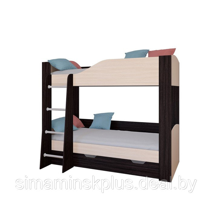 Детская двухъярусная кровать «Астра 2», цвет венге / дуб молочный - фото 2 - id-p216928453