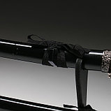 Сув. изделие катаны 2в1 на подставке, ножны дерево, черные глянец 78/103 см, фото 9