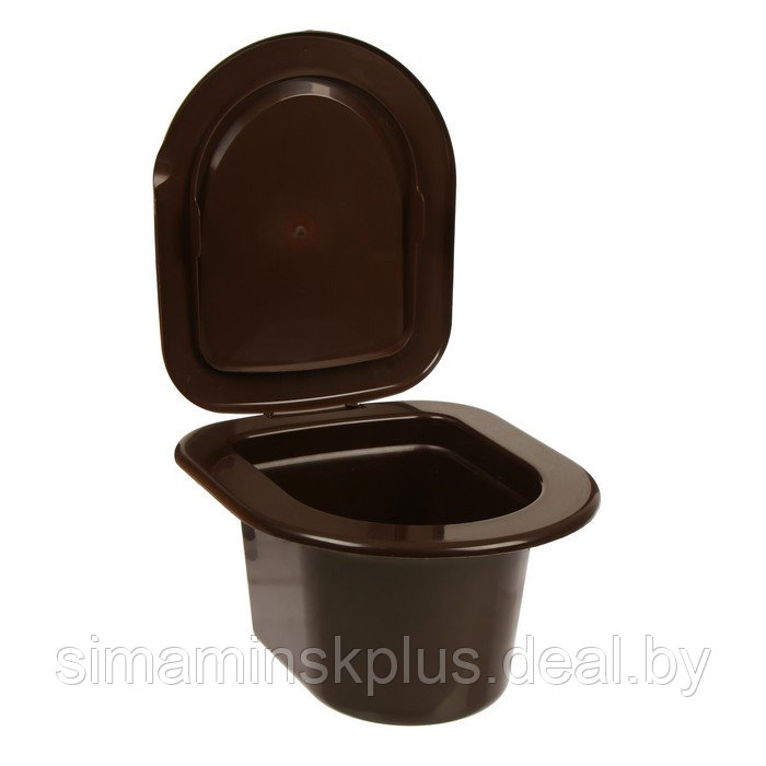 Ведро-туалет, h = 20 см, 11 л, коричневое - фото 3 - id-p174621545
