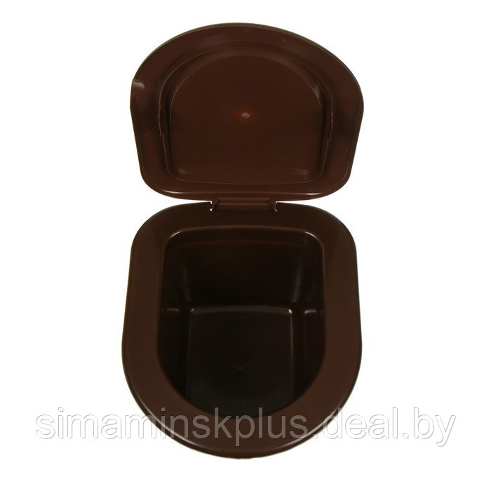 Ведро-туалет, h = 20 см, 11 л, коричневое - фото 5 - id-p174621545