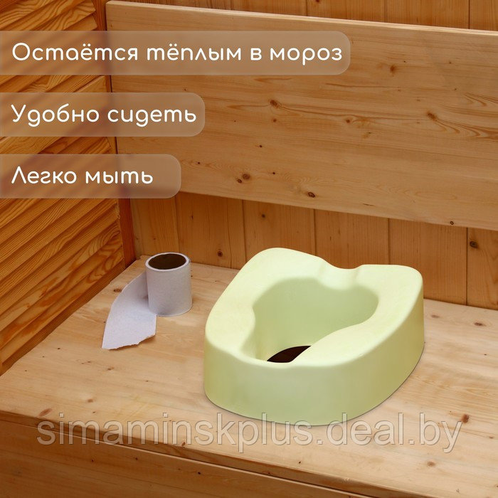 Сиденье для уличного туалета, для пожилых и маломобильных людей, 42 × 38 см, пенополиуретан, зелёное - фото 2 - id-p214391997