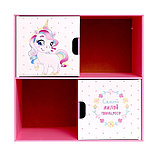 Стеллаж с дверцами «Пони», 60 × 60 см, цвет розовый, фото 3