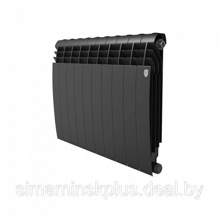 Радиатор биметаллический Royal Thermo BiLiner new/Noir Sable, 500 x 80 мм, 10 секций, черный - фото 1 - id-p178165596