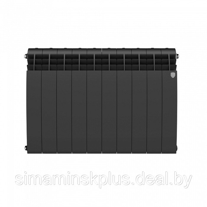Радиатор биметаллический Royal Thermo BiLiner new/Noir Sable, 500 x 80 мм, 10 секций, черный - фото 2 - id-p178165596
