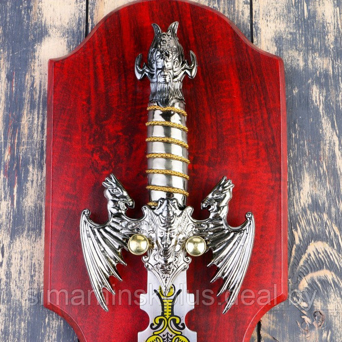 Сувенирный меч на планшете, цветное нанесение на лезвии, 52 см - фото 4 - id-p176817283