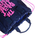 Мешок для обуви с карманом 430 х 360 х 90 мм, с расширением, ручка-петля, светоотражающая полоса, МО-31с-21,, фото 5