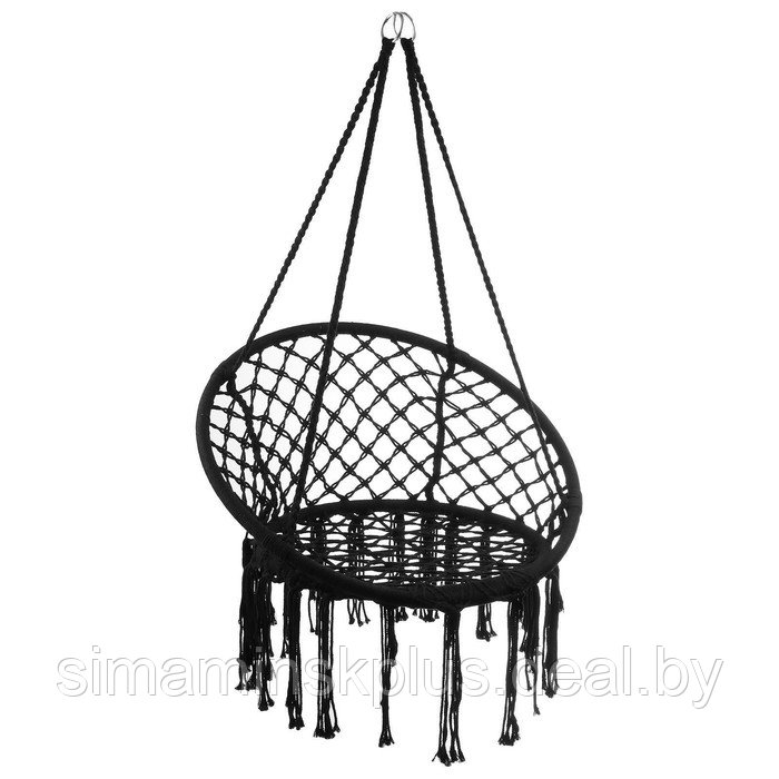 Гамак-кресло подвесное плетёное 60 х 80 см, цвет чёрный - фото 6 - id-p199793569