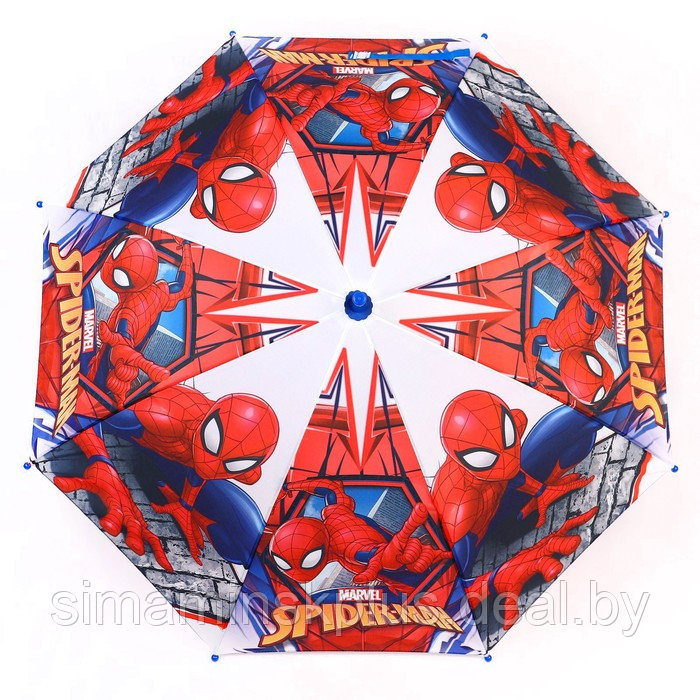 Зонт детский. Человек паук, красный, 8 спиц d=86 см - фото 8 - id-p209781612