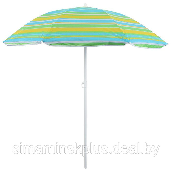 Зонт пляжный «Модерн» с механизмом наклона, серебряным покрытием, d=180 cм, h=195 см, цвет МИКС - фото 4 - id-p199793572