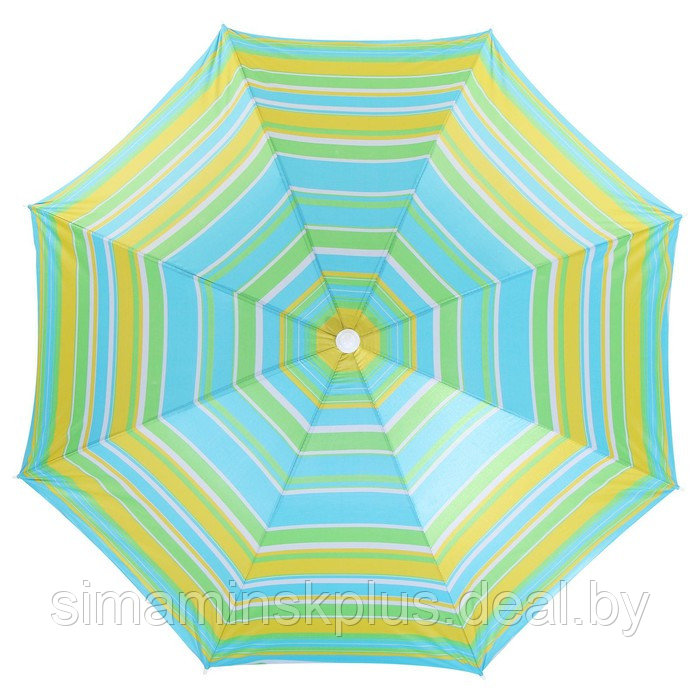 Зонт пляжный «Модерн» с механизмом наклона, серебряным покрытием, d=180 cм, h=195 см, цвет МИКС - фото 5 - id-p199793572