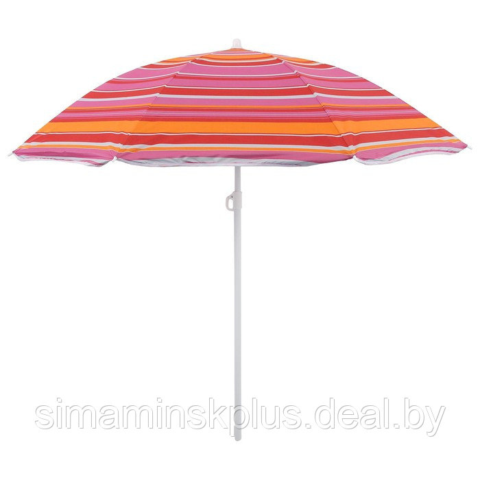 Зонт пляжный «Модерн» с механизмом наклона, серебряным покрытием, d=180 cм, h=195 см, цвет МИКС - фото 7 - id-p199793572