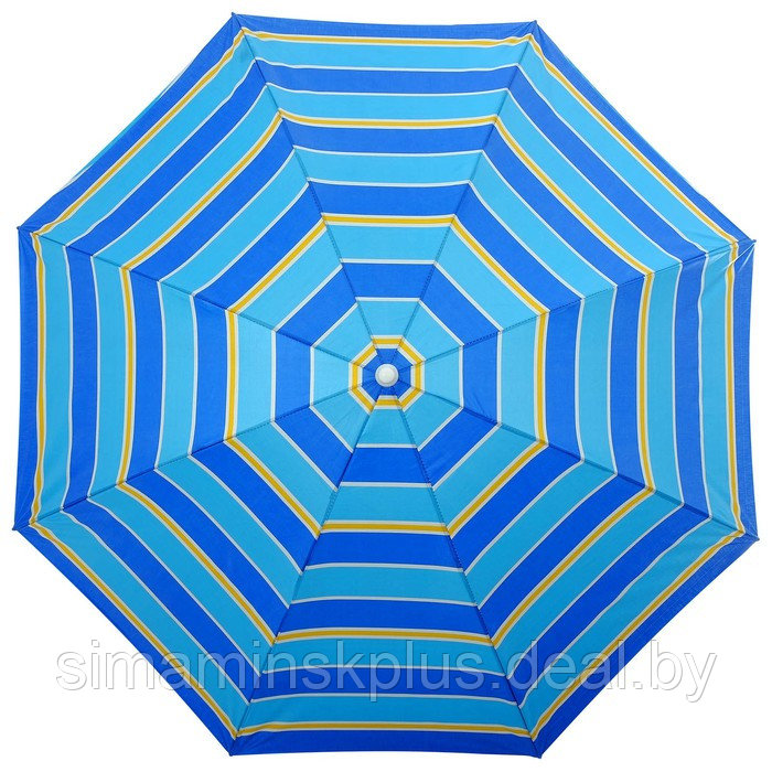 Зонт пляжный «Модерн» с механизмом наклона, серебряным покрытием, d=180 cм, h=195 см, цвет МИКС - фото 9 - id-p199793572