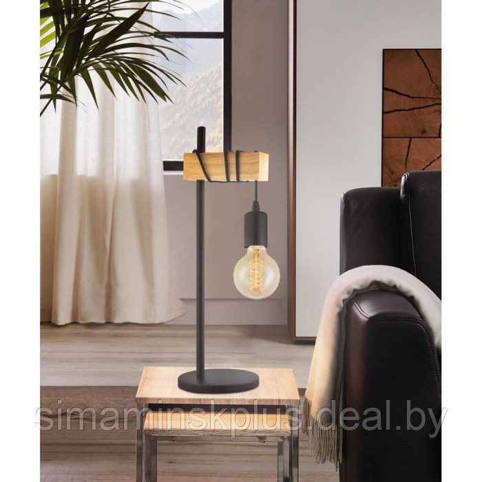 Настольная Лампа TOWNSHEND 10Вт E27, чёрный, коричневый - фото 2 - id-p202030673