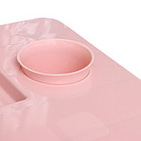 Детский стол с подстаканником, цвет розовый, фото 4