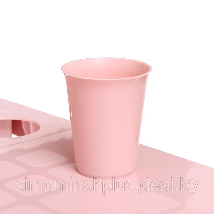 Детский стол с подстаканником, цвет розовый - фото 5 - id-p177039349