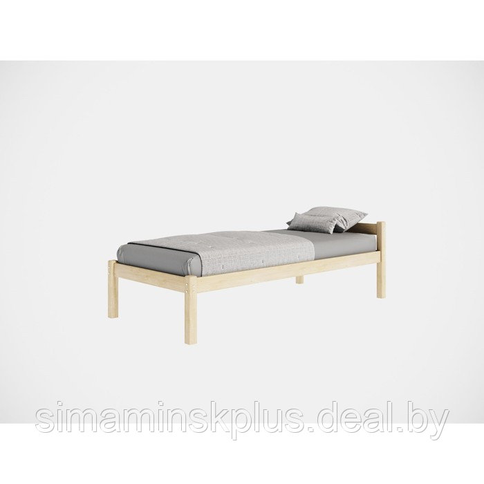 Односпальная кровать «Т1», 800×1900, массив сосны, без покрытия - фото 7 - id-p177038741