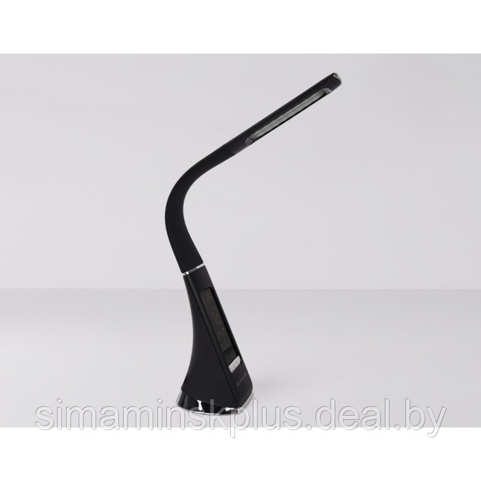 Светодиодная настольная лампа с дисплеем DE509, 6Вт, 90х65х505 мм, цвет чёрный - фото 4 - id-p216929669