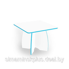 Детский столик на 4-х детей, 600 × 600 × 450 мм, цвет белый / кромка топаз