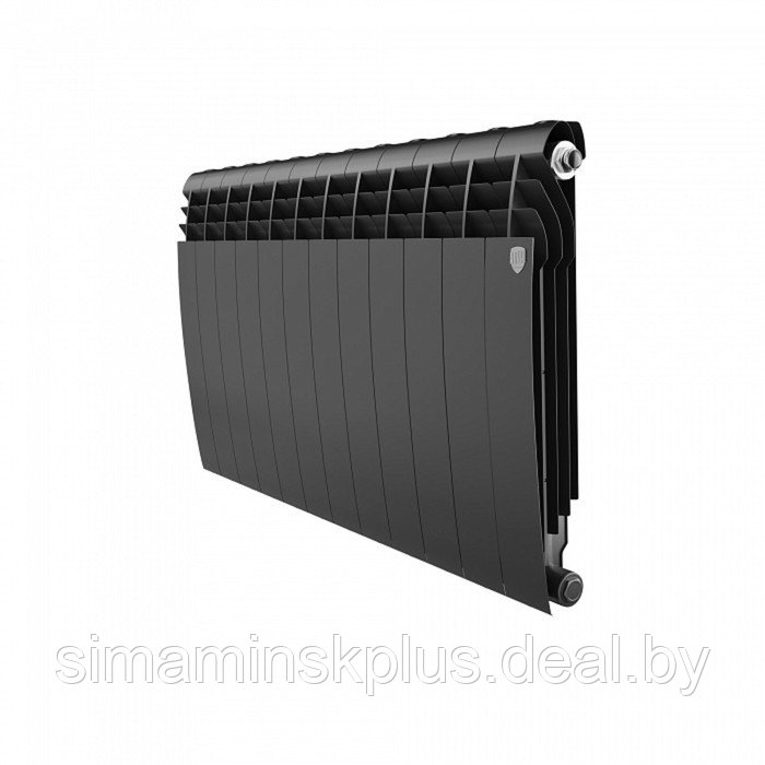 Радиатор биметаллический Royal Thermo BiLiner new/Noir Sable, 500 x 80 мм, 12 секций, черный - фото 1 - id-p178165606