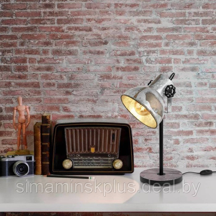 Настольная лампа BARNSTAPLE 40Вт E27, коричневый, чёрный - фото 3 - id-p178855224