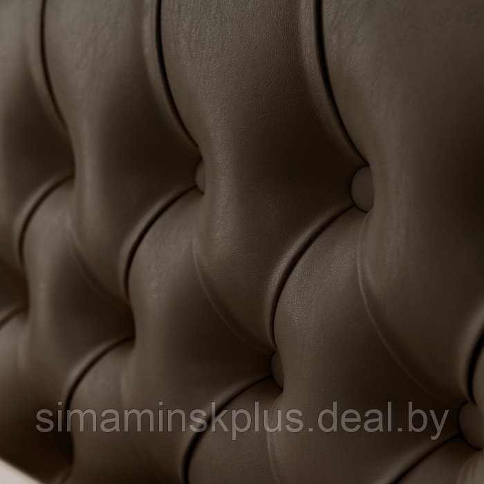 Кровать «Пальмира» без ПМ, 1600 ×2000 мм, встроенное основание, экокожа, цвет пралине - фото 4 - id-p177046283